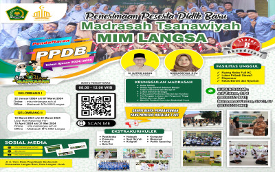 Sekolah MTsS MIM Langsa Membuka Penerimaan Peserta Didik Baru Tahun Ajaran 2024/2025